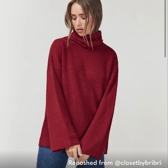 Reformation Florian Alpaca Sweater XS, color: red - Picture 5 of 8